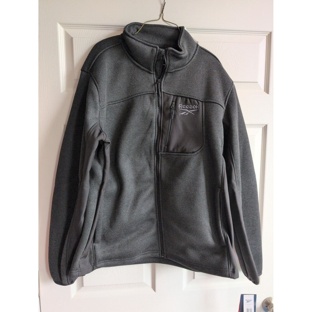 Reebok Men’s Outerwear Knit Jacket Black Size XL OMRB1365